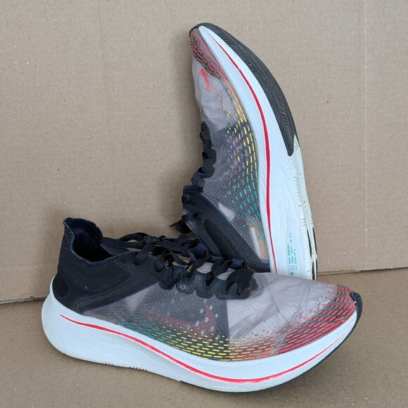 Nike Zoom Fly Sp Fast \'Black Red Orbit Green\' BV6105 001 Mens Size 9.5 main image 12